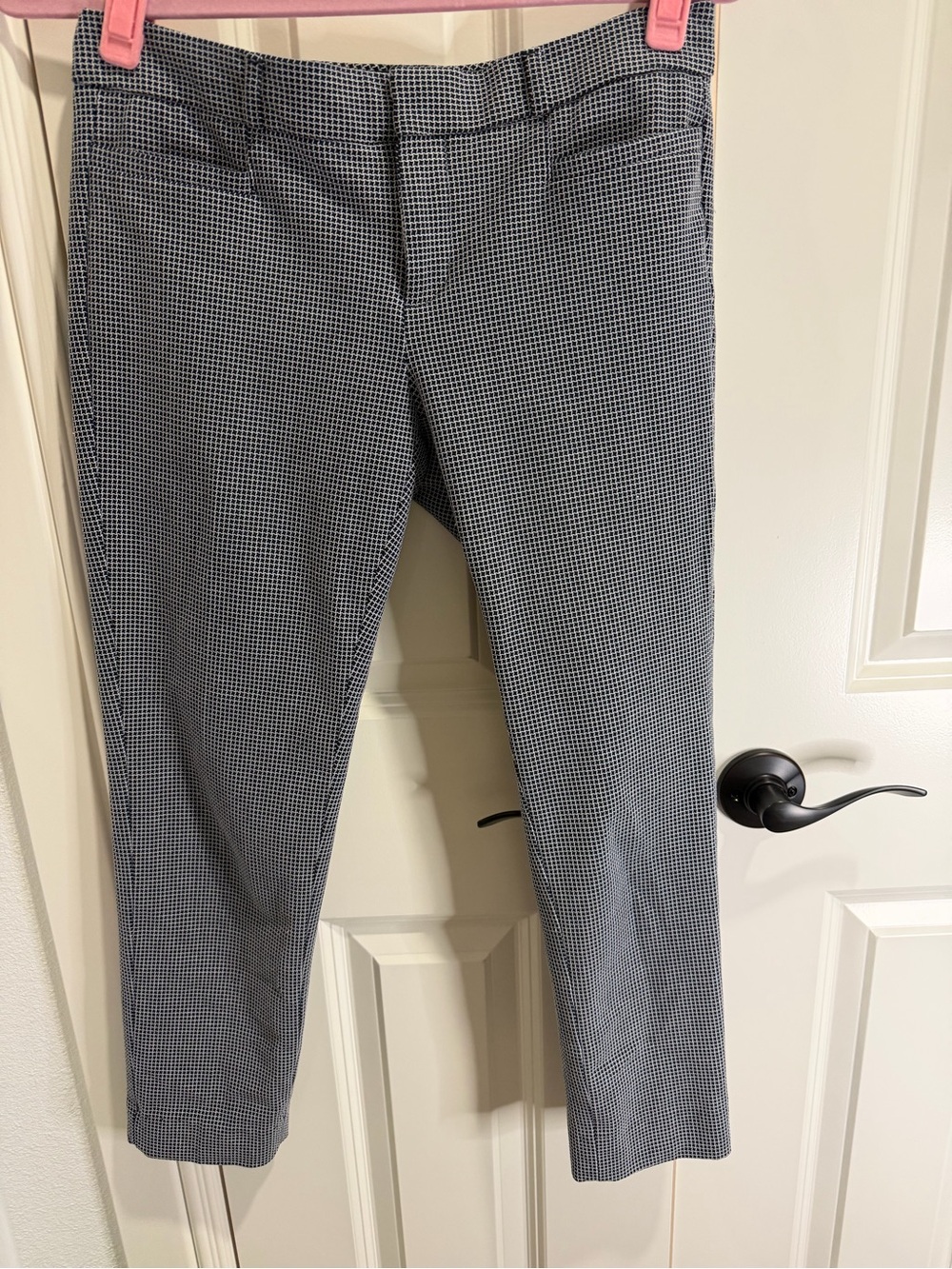 Banana republic Tailored Micro-Check Dress Pants - Black & White